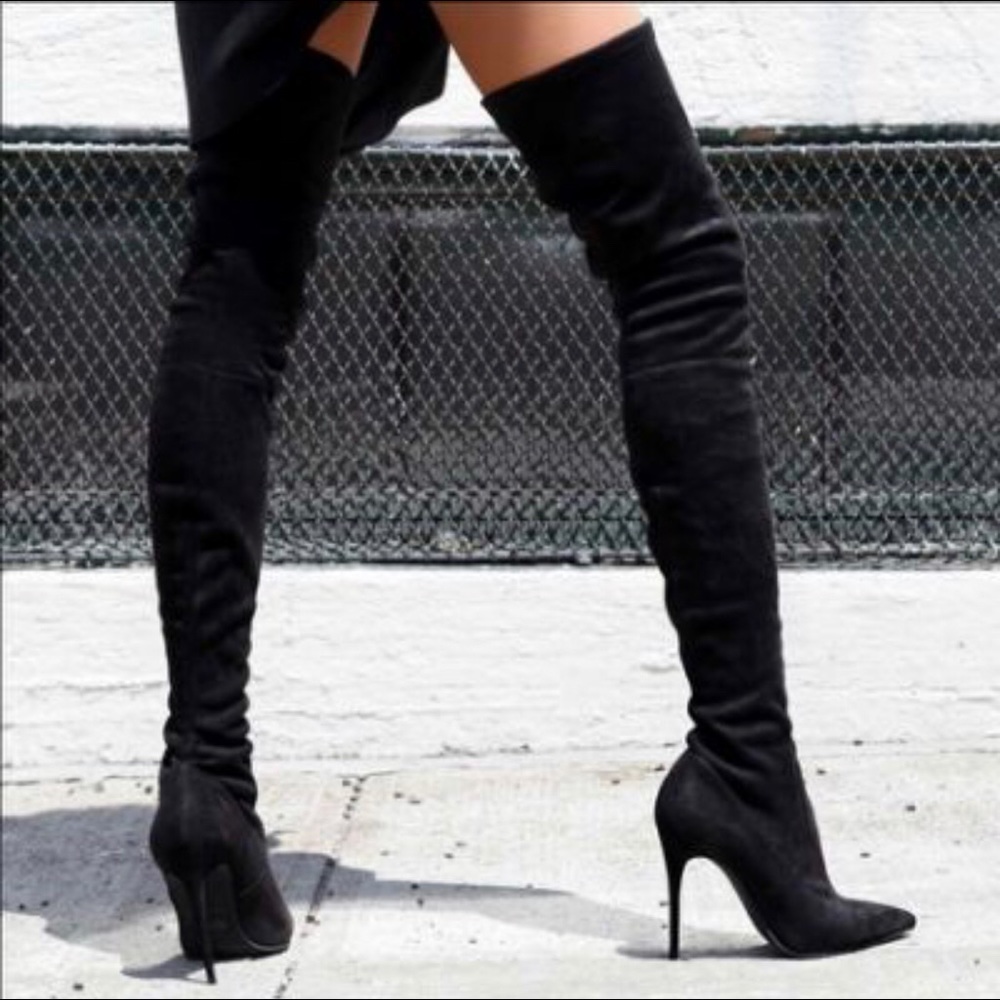 Steve Madden - Thigh-high Stilleto Suede Boots